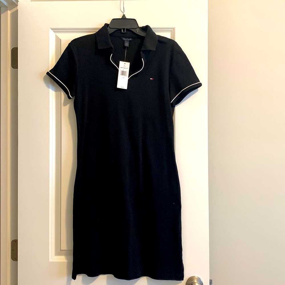 Women’s Tommy Hilfiger Short-Sleeve Black (Sweater) Dress - L - New With Tags